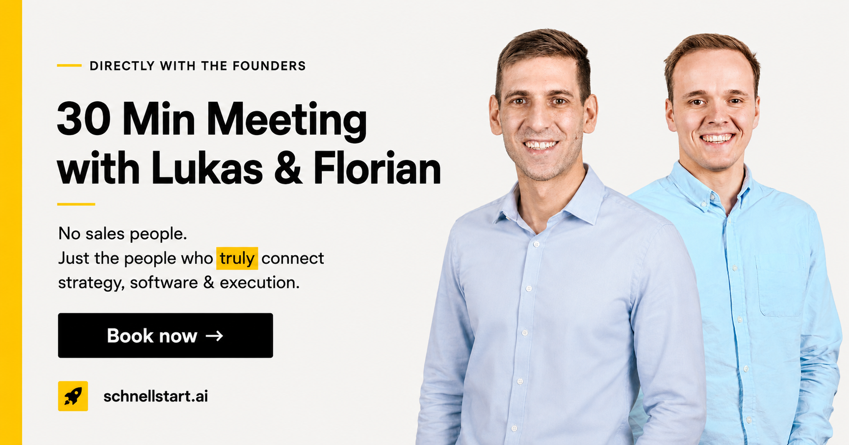 30 min meeting with Lukas & Florian | schnellstart.ai